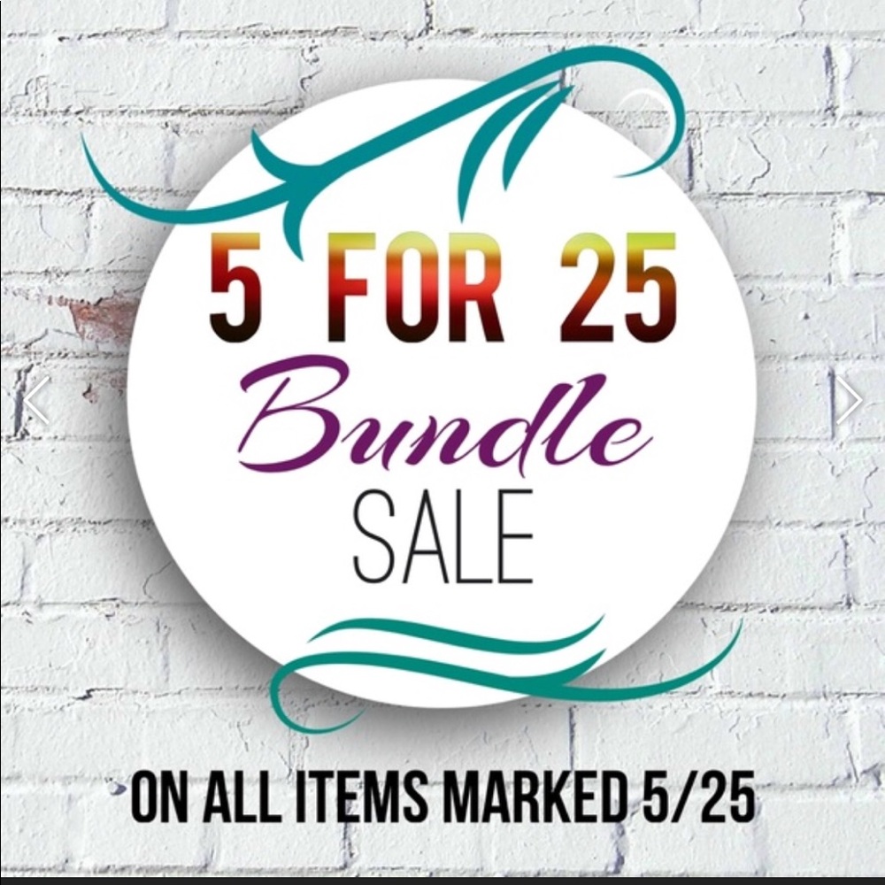 Flash sale on all items marked 5/25